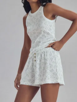 Spring Sprig Pointelle Shorts