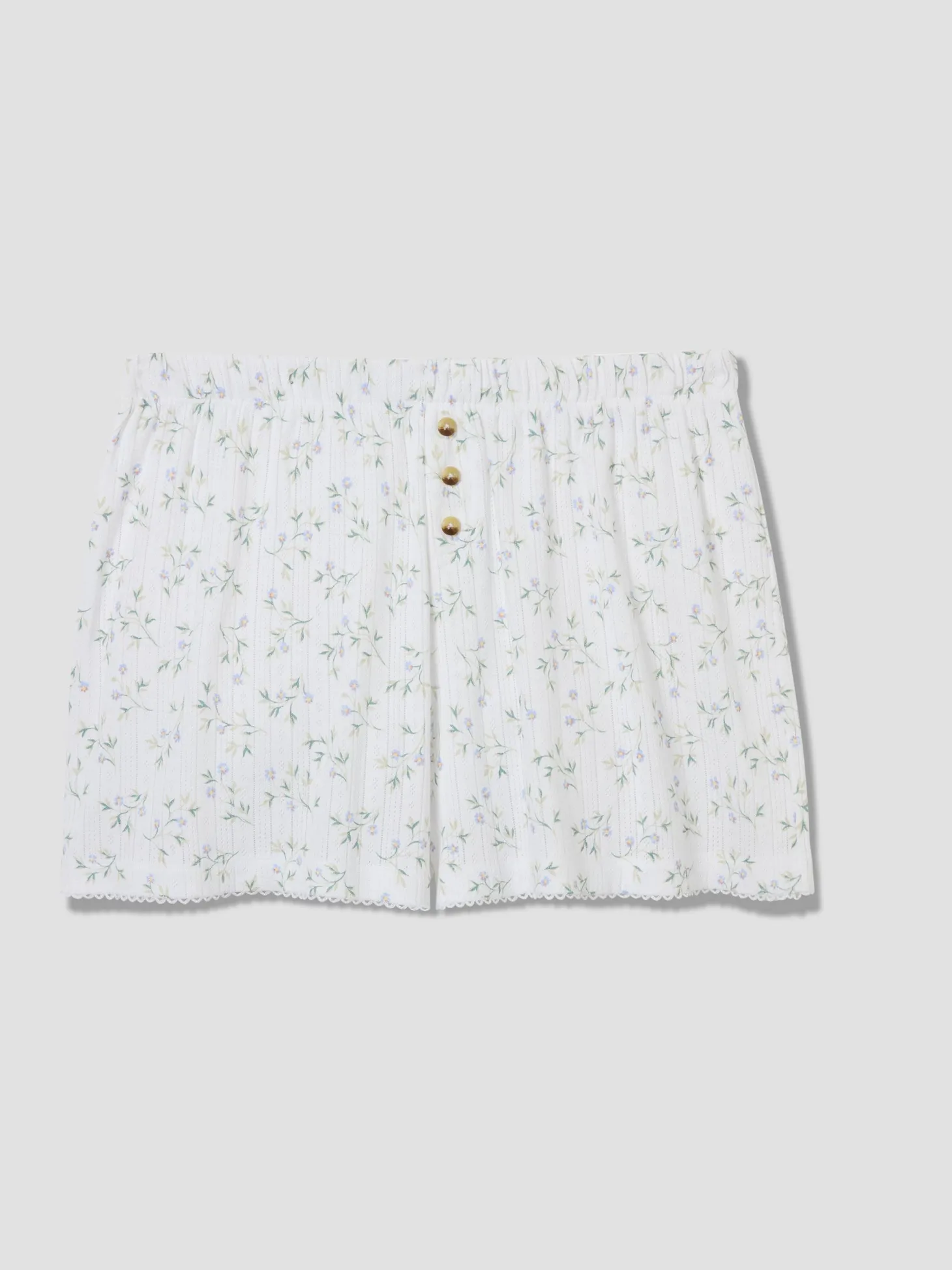 Spring Sprig Pointelle Shorts