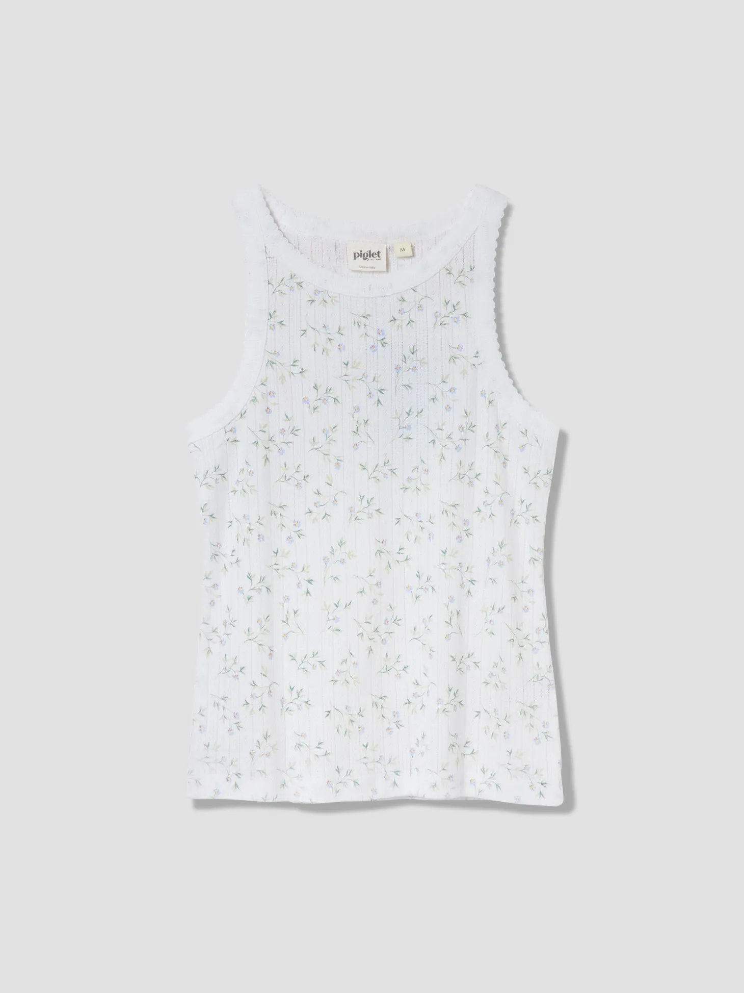 Spring Sprig Pointelle Vest