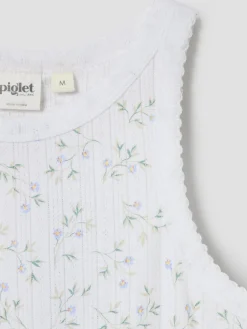 Spring Sprig Pointelle Vest
