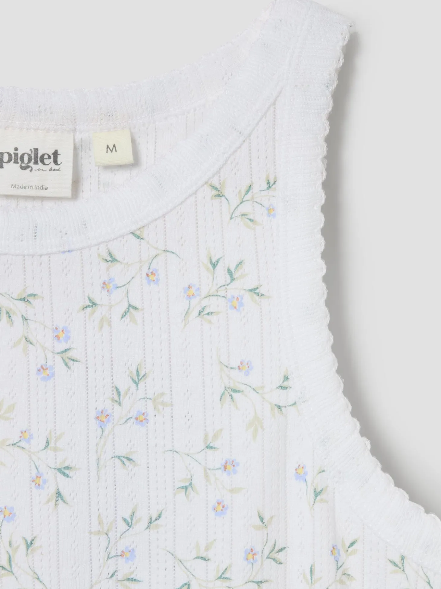 Spring Sprig Pointelle Vest