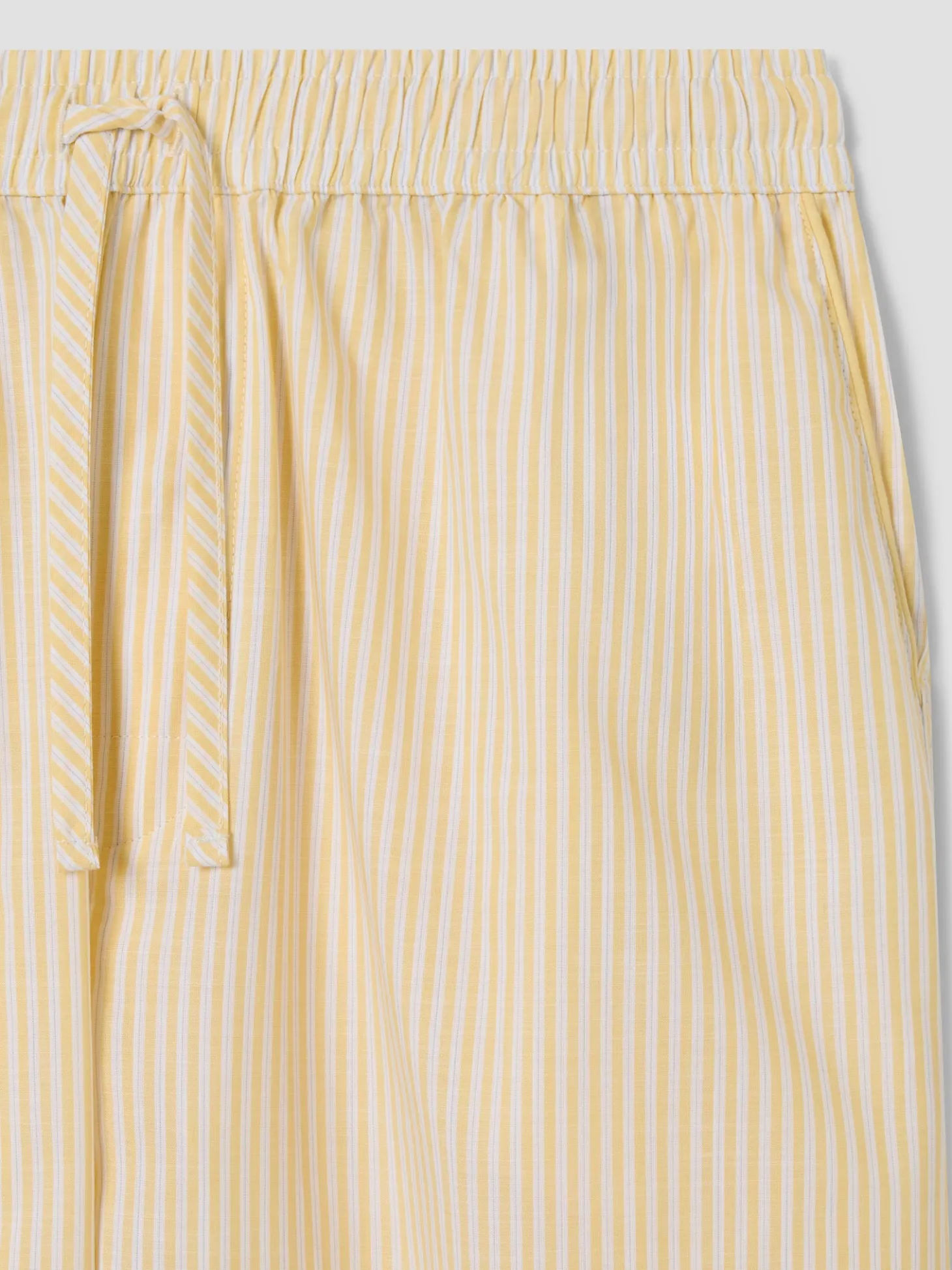 Sunny Yellow Stripe Cotton Pants