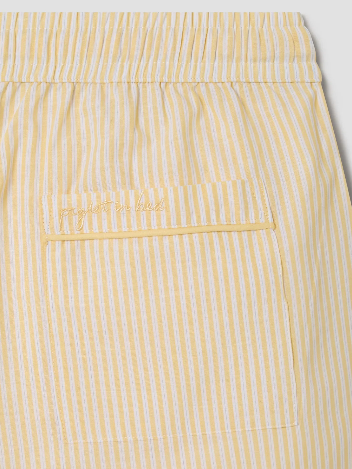 Sunny Yellow Stripe Cotton Pants