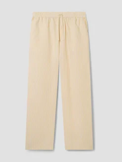 Sunny Yellow Stripe Cotton Pants