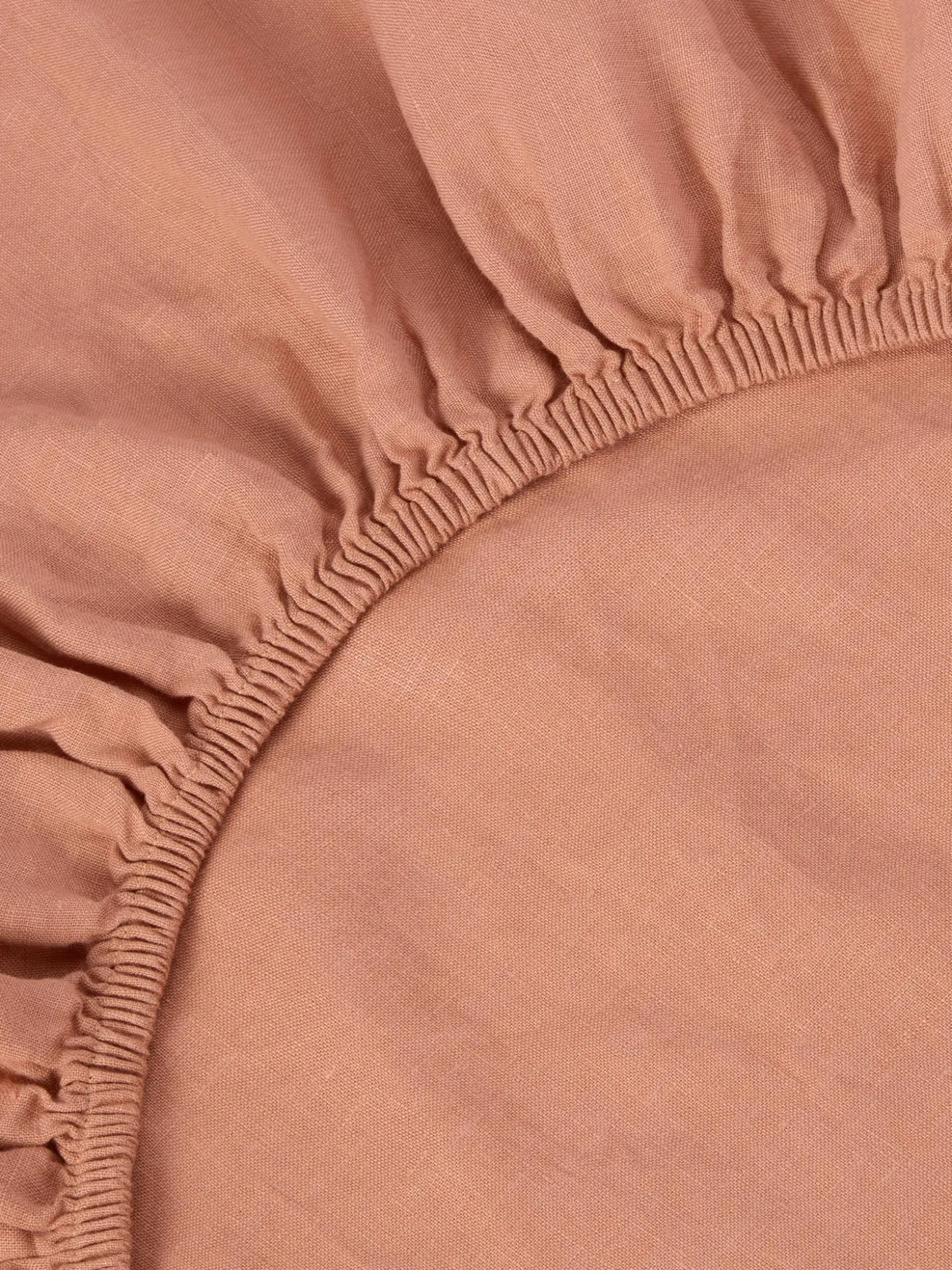 Warm Clay Linen Blend Fitted Sheet