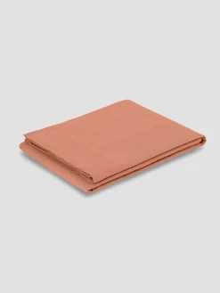 Warm Clay Linen Blend Flat Sheet