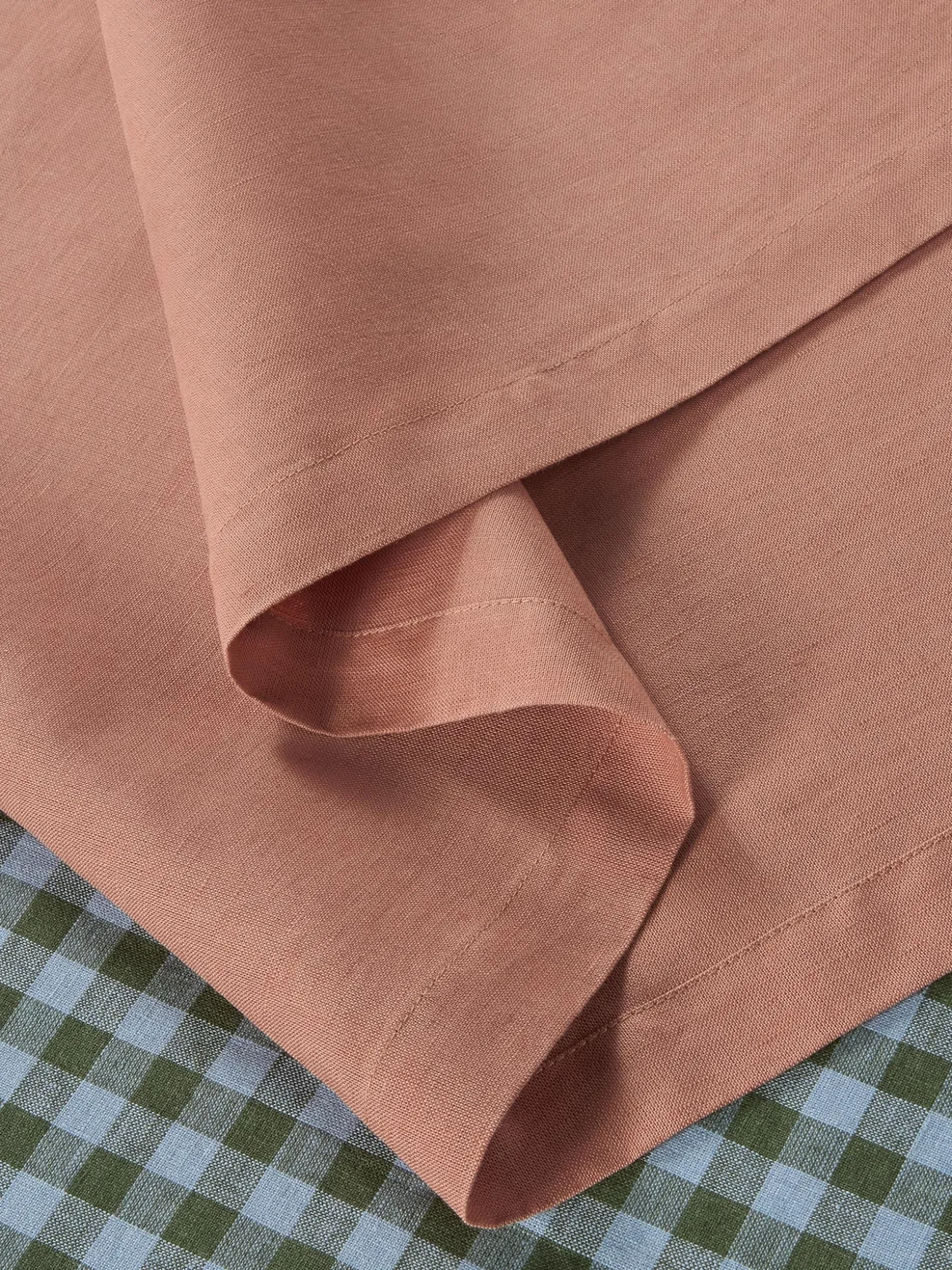Warm Clay Linen Blend Table Runner