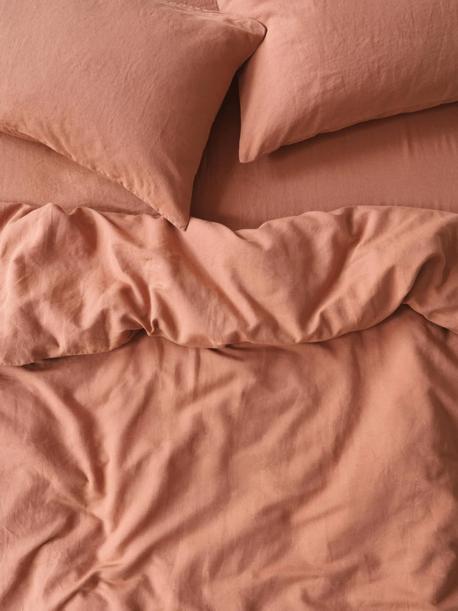 Warm Clay 100% Linen Duvet Cover