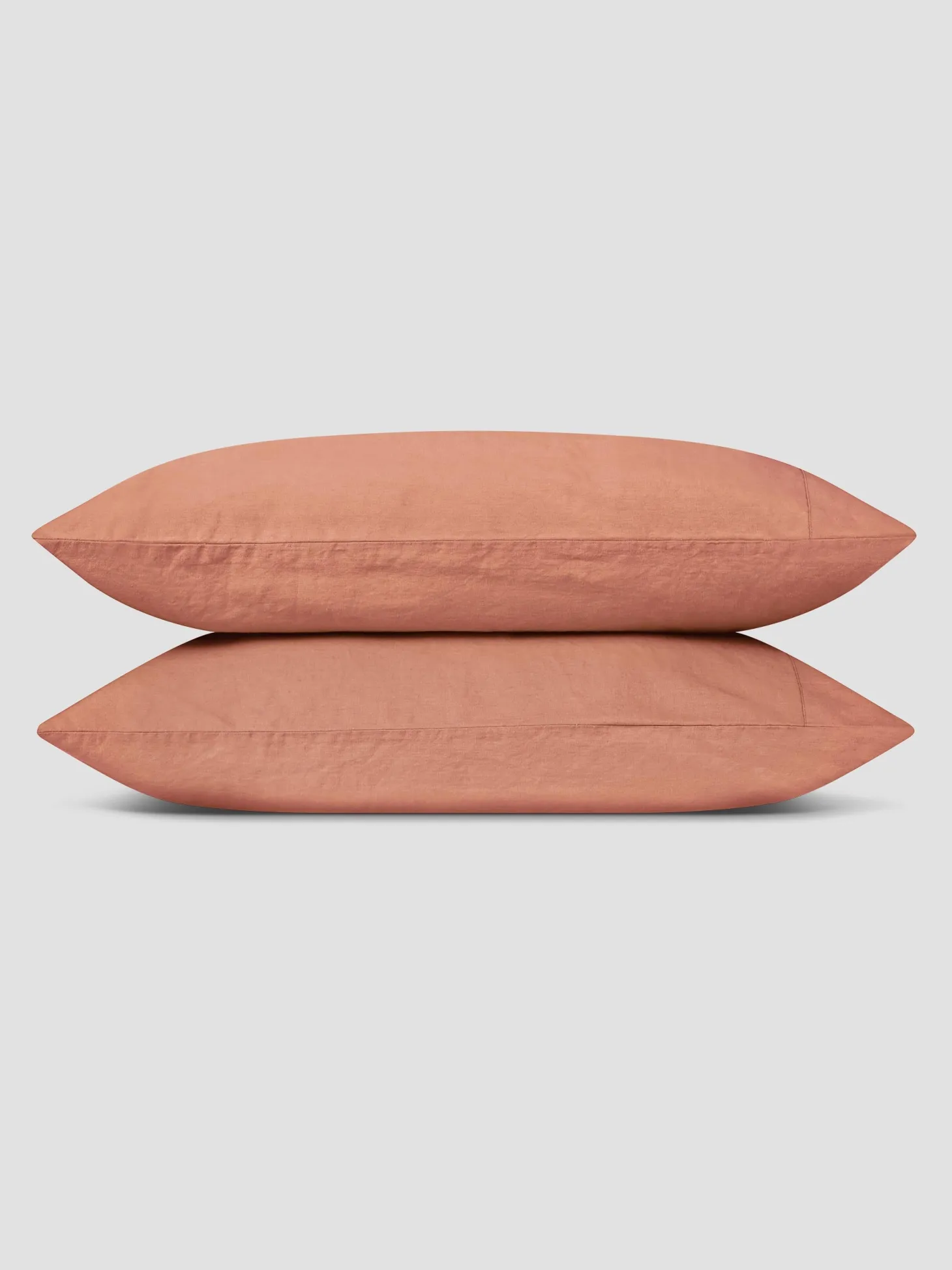Warm Clay 100% Linen Pillowcases (Pair)