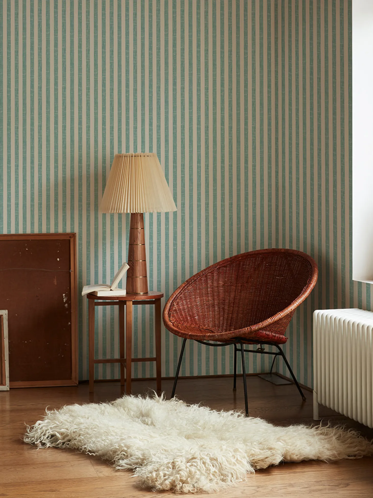Wasabi Pembroke Stripe Wallpaper