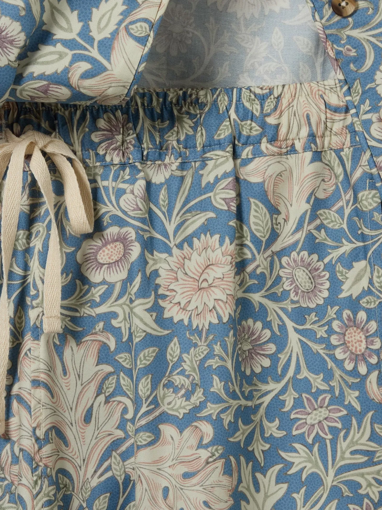 Webbs Blue Double Bough Cotton Pajama Set