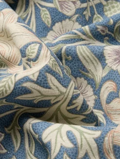 Webbs Blue Double Bough Linen Blend Pillowcases (Pair)