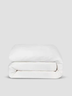 White Linen Blend Duvet Cover