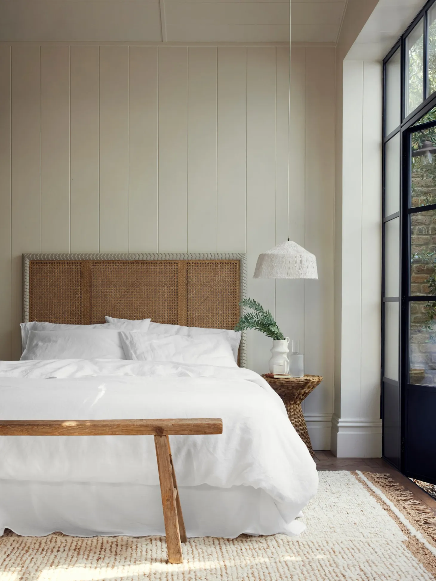 White Linen Blend Duvet Cover