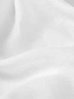 White Linen Blend Duvet Set