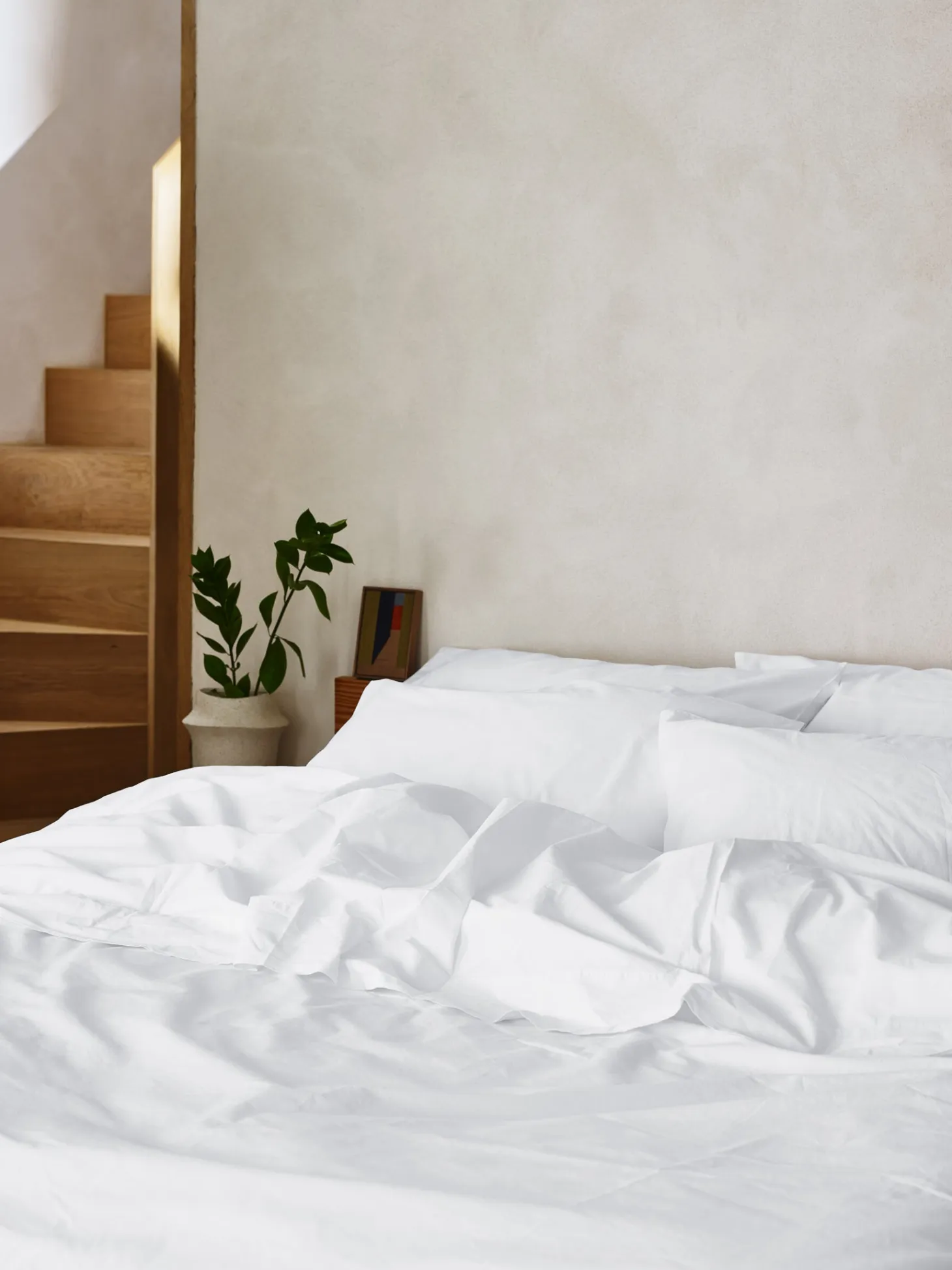 White Washed Cotton Percale Duvet Cover