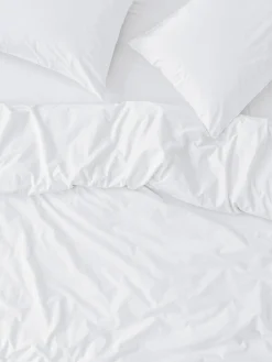 White Washed Cotton Percale Duvet Cover