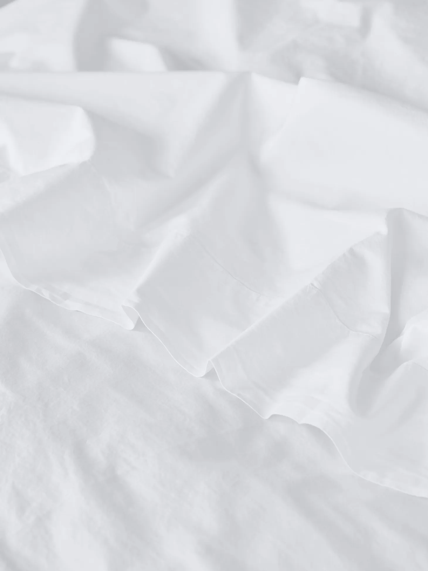 White Washed Cotton Percale Flat Sheet