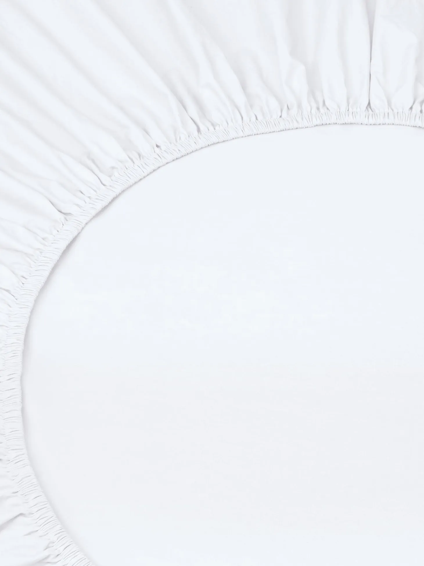 White Washed Cotton Percale Fitted Sheet